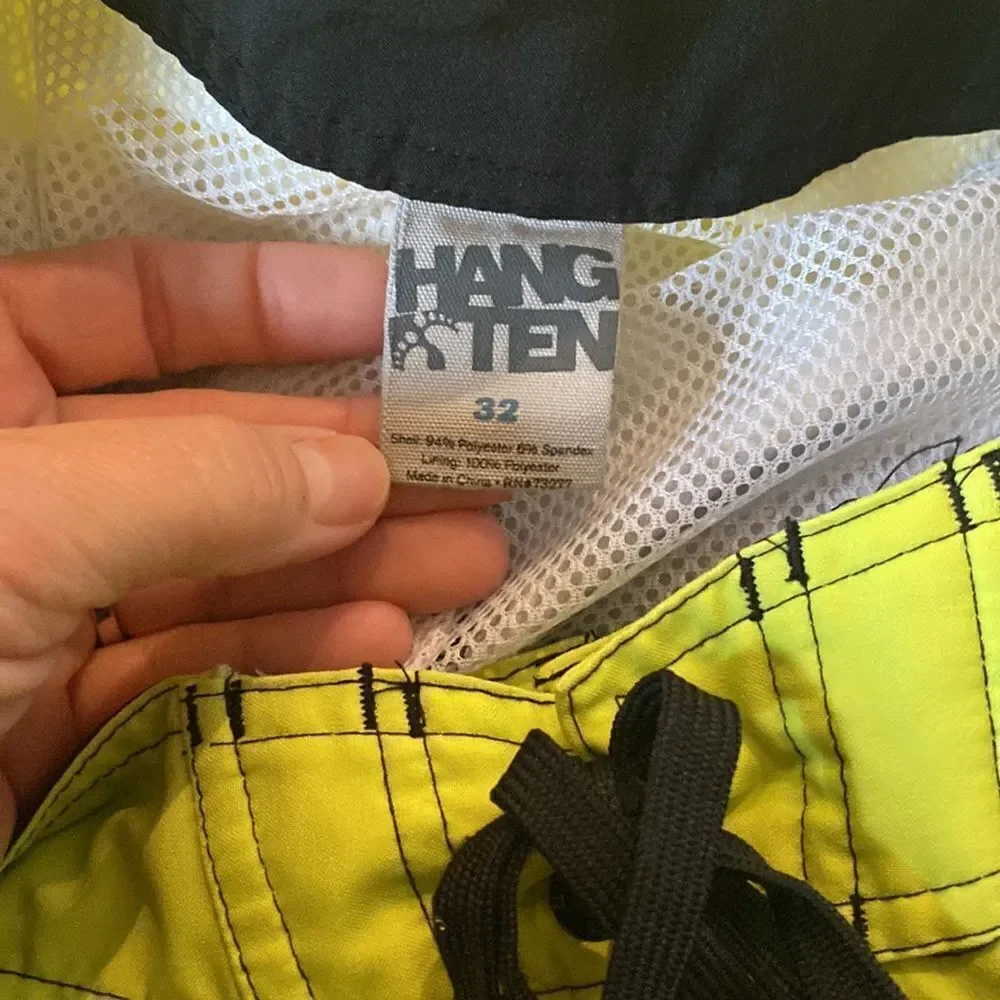 Men's Hang Ten Board Swim Shorts, Size 34